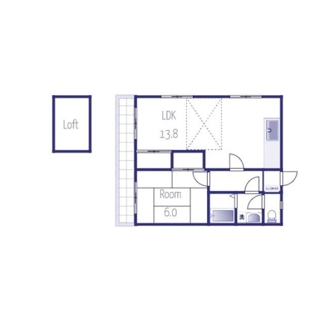 サザンクレスト 20D号室 間取り