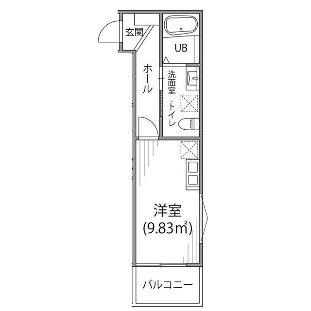 パークサイド平塚 104号室 間取り