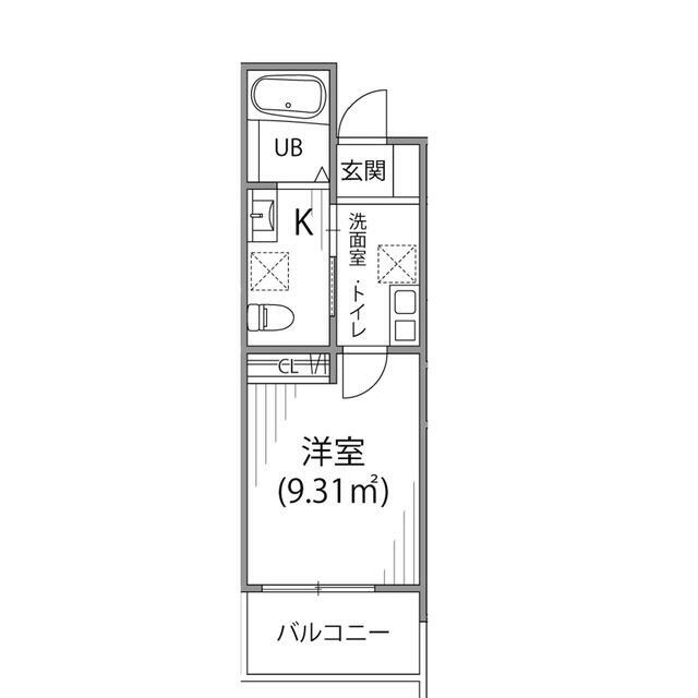 パークサイド平塚 303号室 間取り