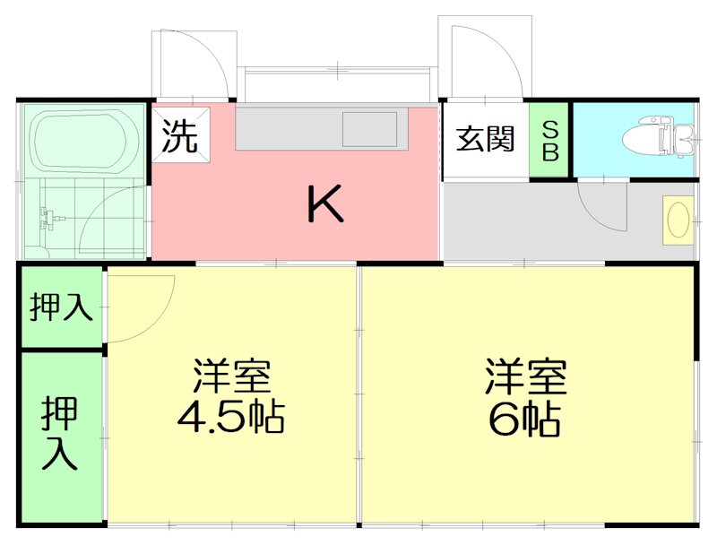 菊地戸建（菊地貸家)　ｃ号棟 間取り