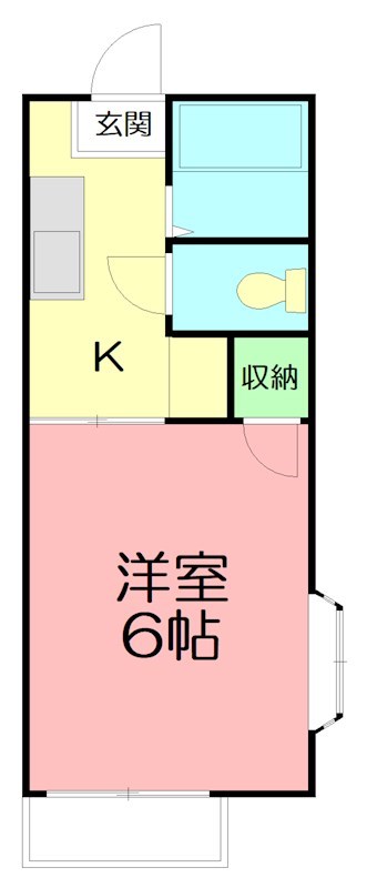 日新パレスＢ棟 101号室 間取り