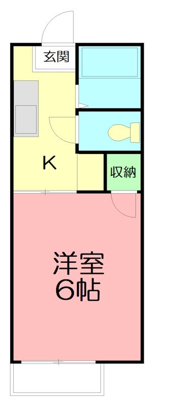 日新パレスＢ棟 203号室 間取り