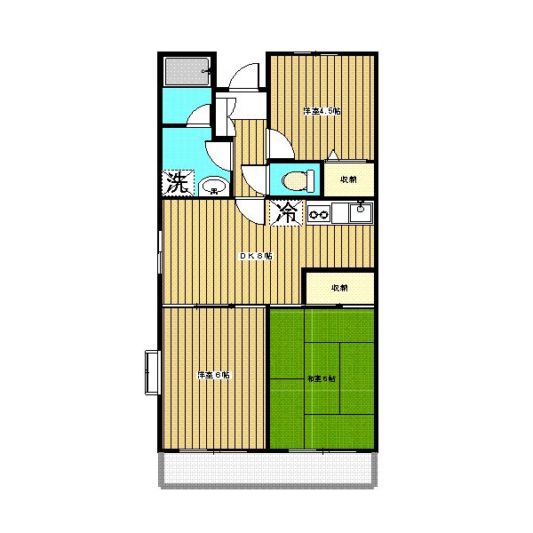 クレール渋谷弐番館 401号室 間取り