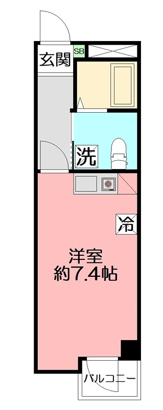 パークヒルズ茅ヶ崎  108号室 間取り