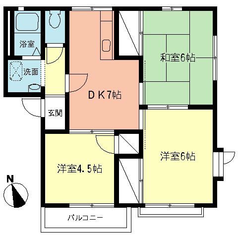 メゾン中村Ａ 202号室 間取り