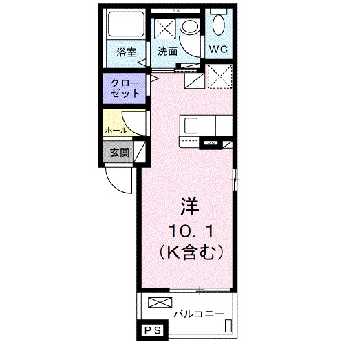 ソレイユ 202号室 間取り