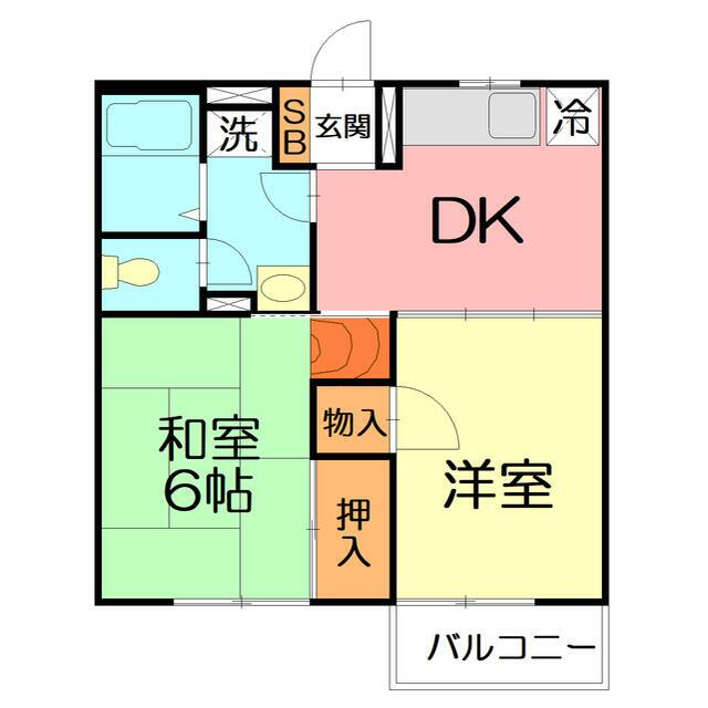 ハイツ須藤Ⅱ 101号室 間取り