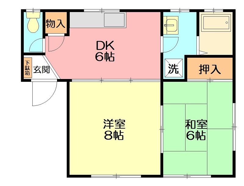 ハイツ友輪 202号室 間取り