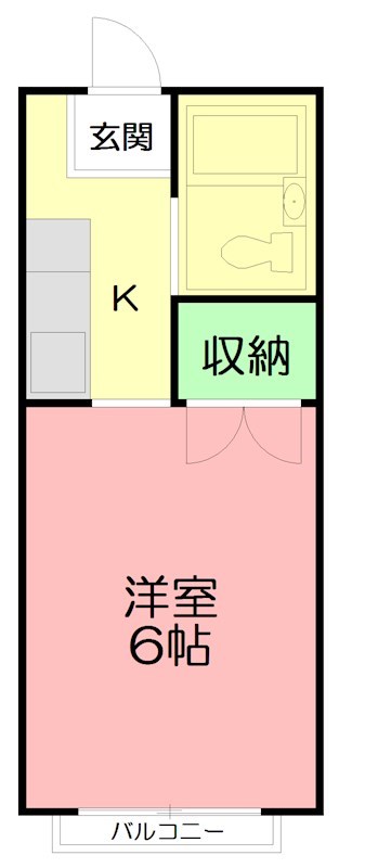 サニープレイス 103号室 間取り