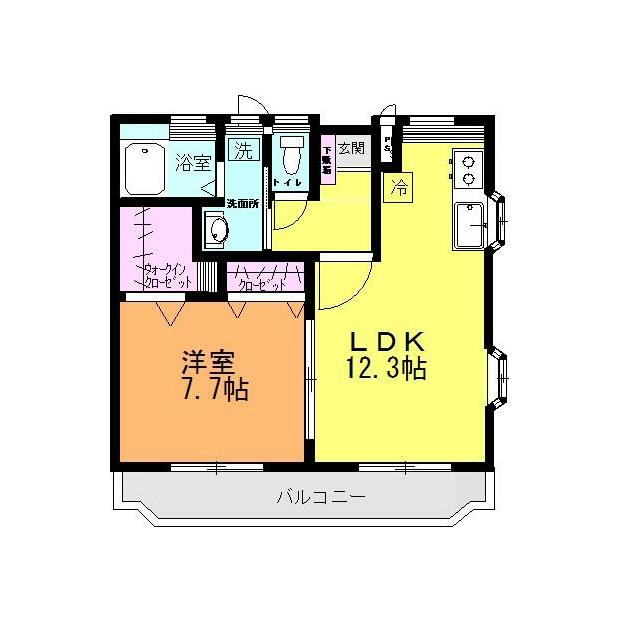 ルミエール 205号室 間取り