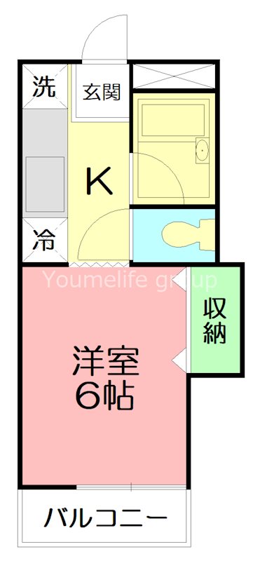 チェリーハイム 201号室 間取り