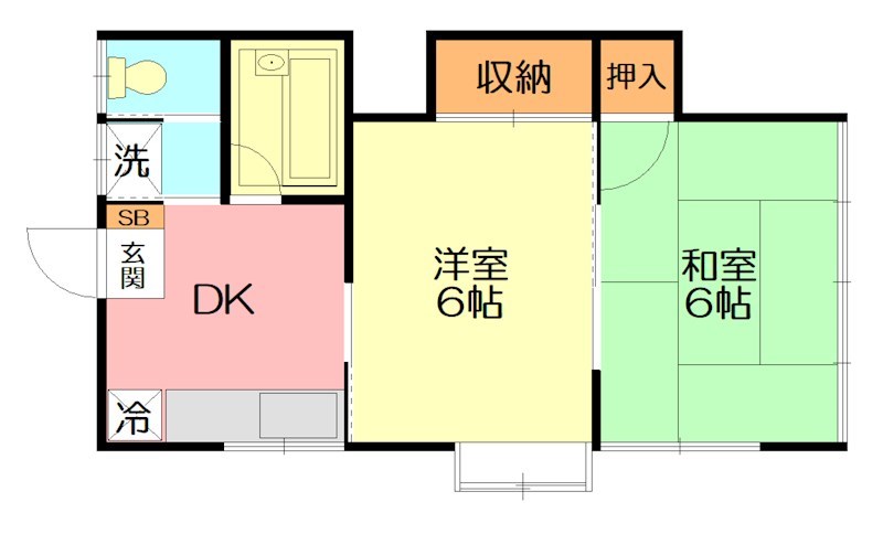 宮前ハイツ A号室 間取り