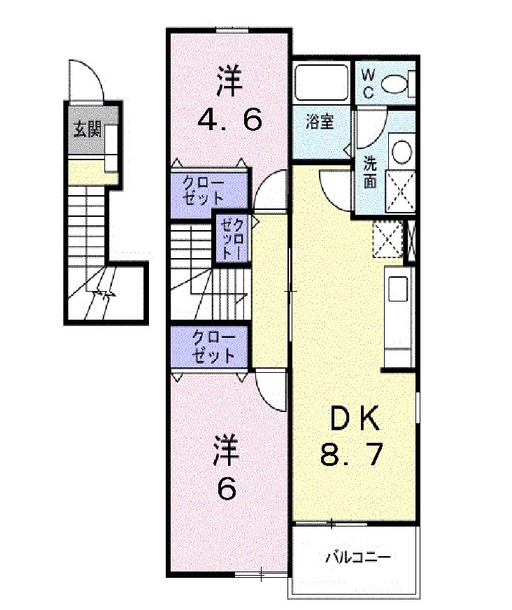 アイリスⅡ 201号室 間取り