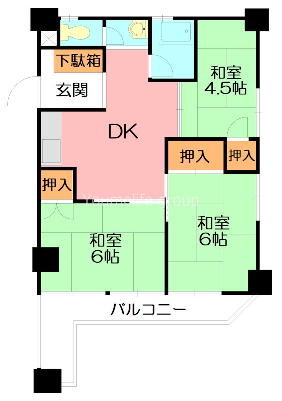 ながぬまマンション 401号室 間取り