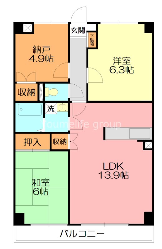 パークロイヤルヒルズ 204号室 間取り