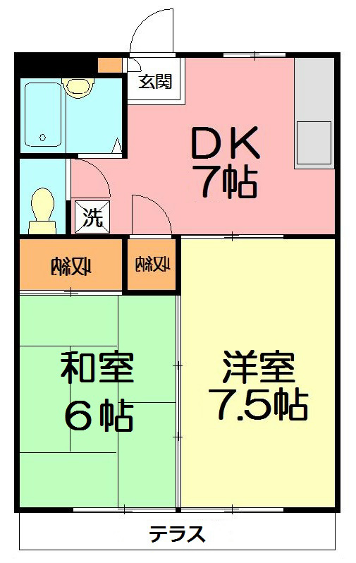 シゲタコテージ共恵 302号室 間取り