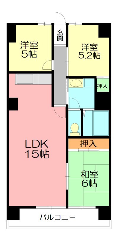 南山ハイム 401号室 間取り