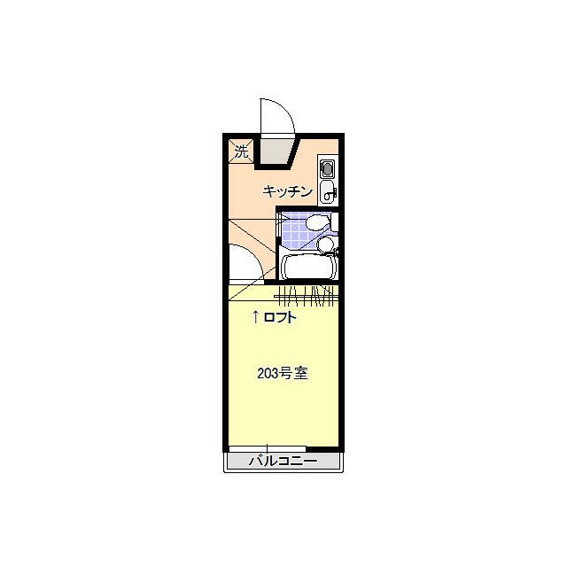 ＲＡＲＡ東海大学前ＮＯ２ 間取り