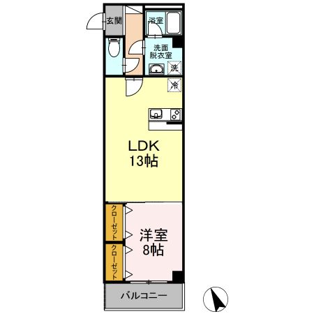 BELLA LUCE 201号室 間取り