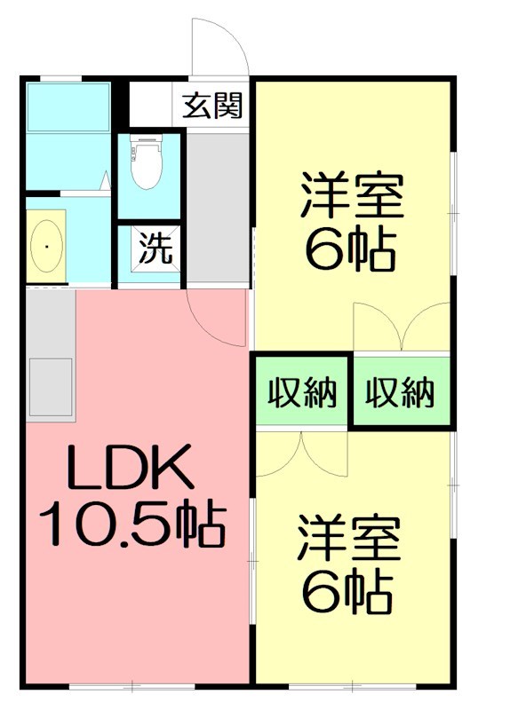 シーサイドハイムカトウⅡ 203号室 間取り