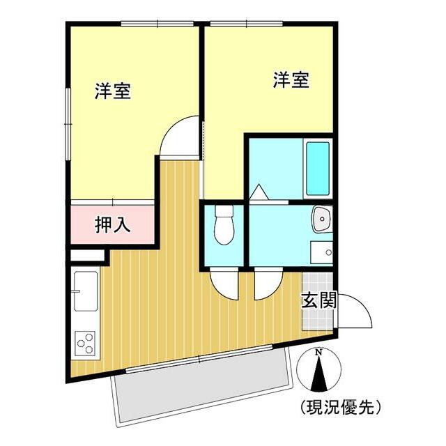 南湖植辰ビル 301号室 間取り