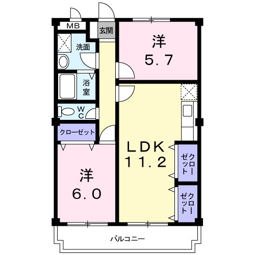 マンションカメリア 203号室 間取り