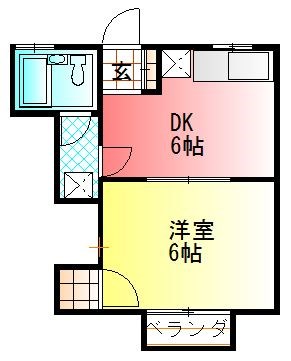 ルイシャトレ富士見Ａ 202号室 間取り