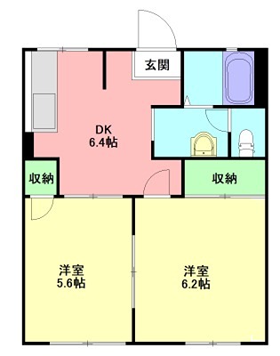 サニーハイツ高橋 202号室 間取り