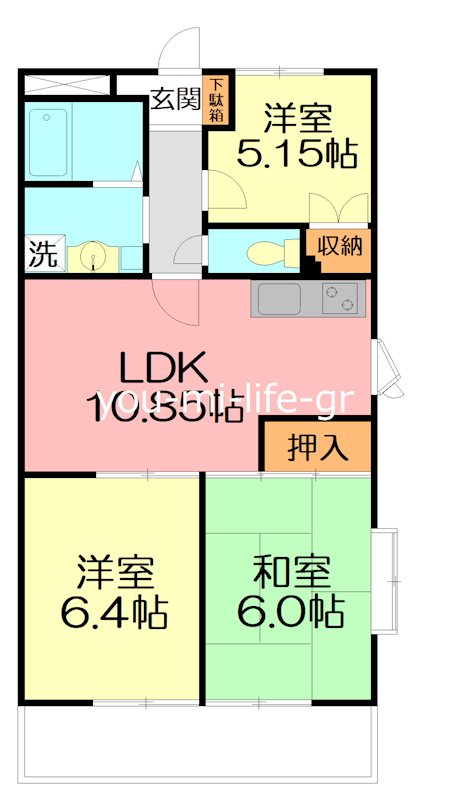 湘南アメニティ旭  401号室 間取り