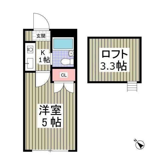 リモード本厚木Ａ棟 206号室 間取り