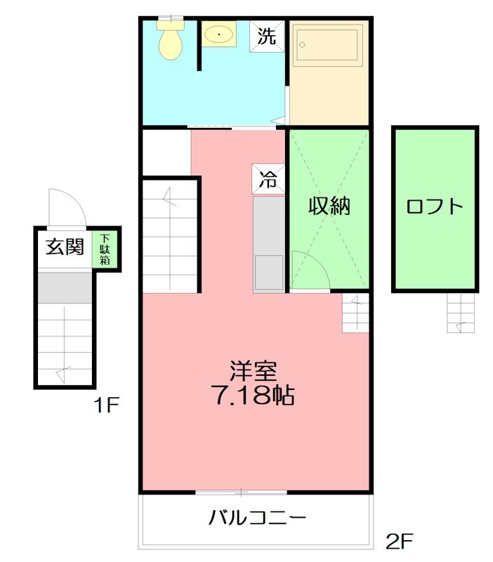 TAHITOLIEN POULET01号室 間取り