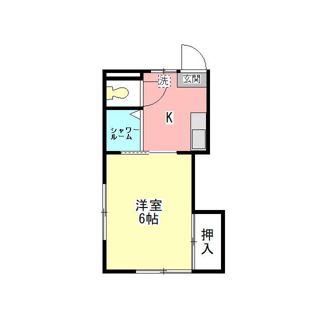 サンハイツ山口 106号室 間取り