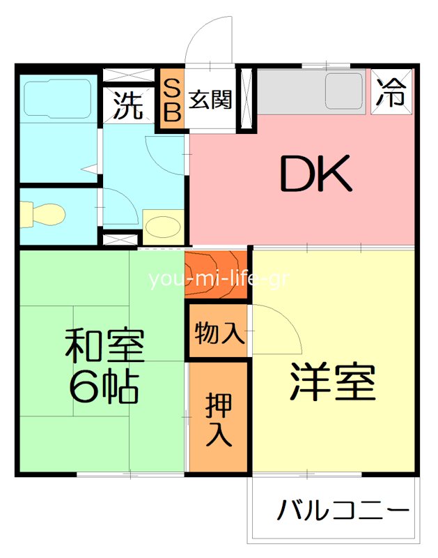 ハイツ須藤Ⅱ 101号室 間取り