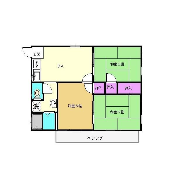 サンハウス戸塚 201号室 間取り