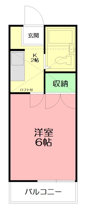スプリングハウス 203号室 間取り
