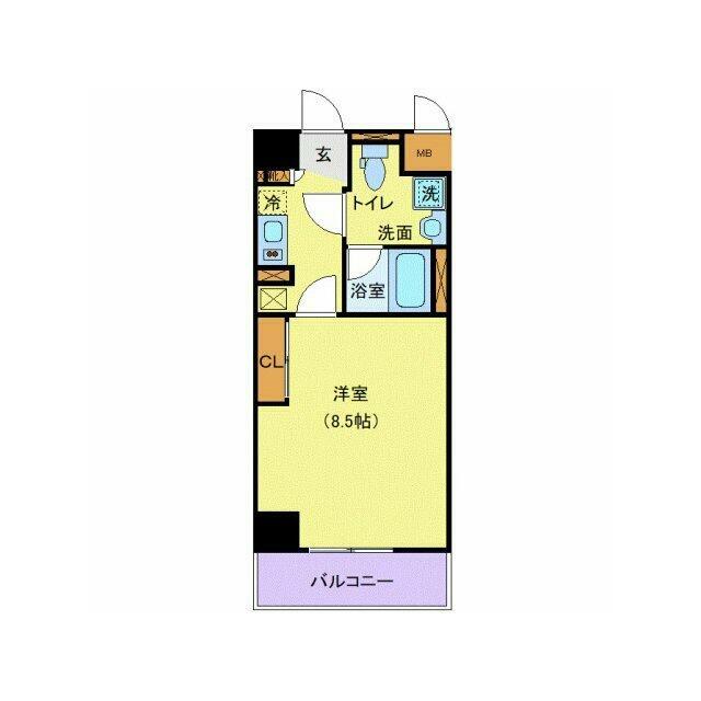 Access湘南平塚 1403号室 間取り