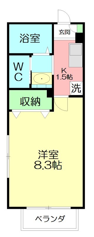 ラヴェール 103号室 間取り