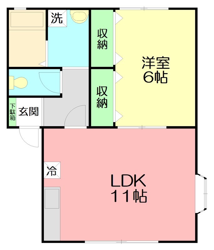 ドエルリング盛和 202号室 間取り