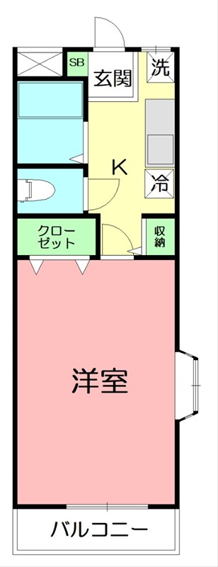 ロイヤルヒルズ石室Ⅱ 101号室 間取り