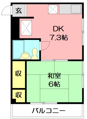 コーポラス原口 303号室 間取り