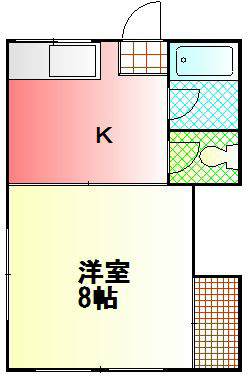 清水コーポ3 105号室 間取り