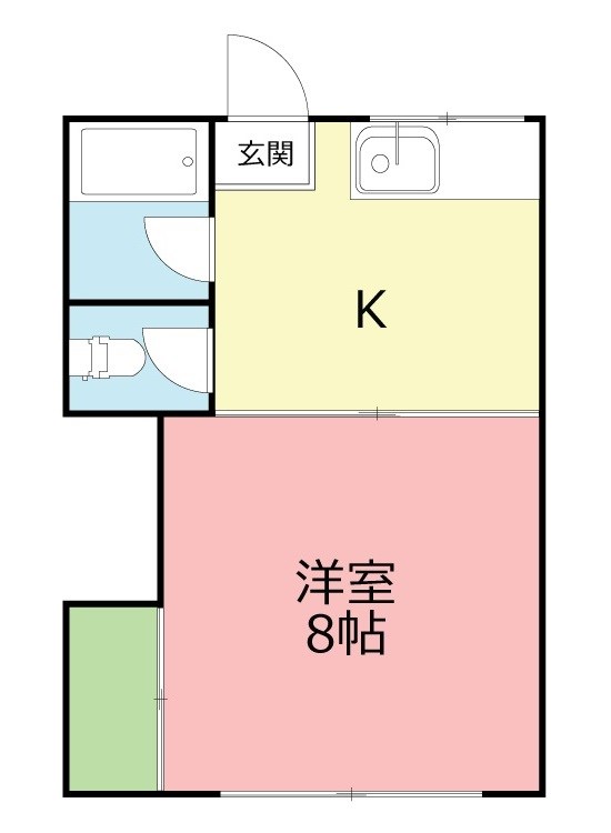 清水コーポ3 101号室 間取り