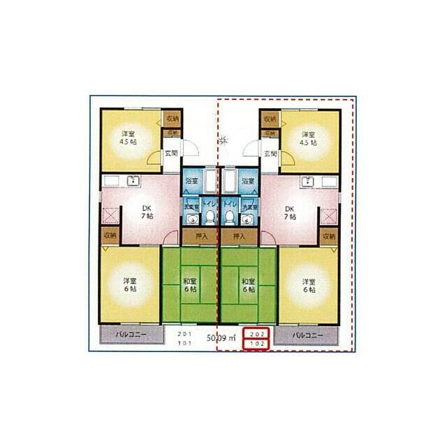シンセイレジデンス湘南仲町 202号室 間取り