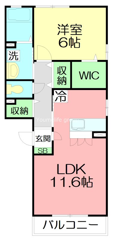 コンフォール  202号室 間取り