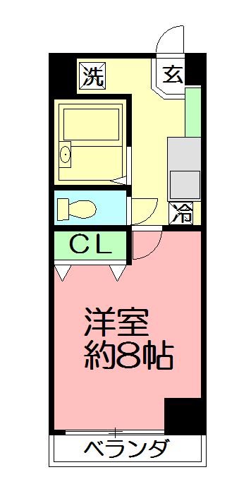 グランレスパス  105号室 間取り