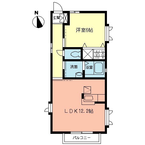 スクエアⅡ 101号室 間取り