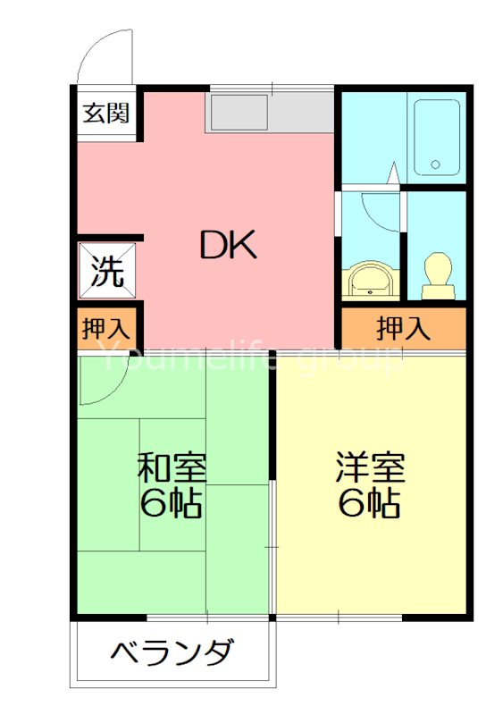 セジュール今川 102号室 間取り
