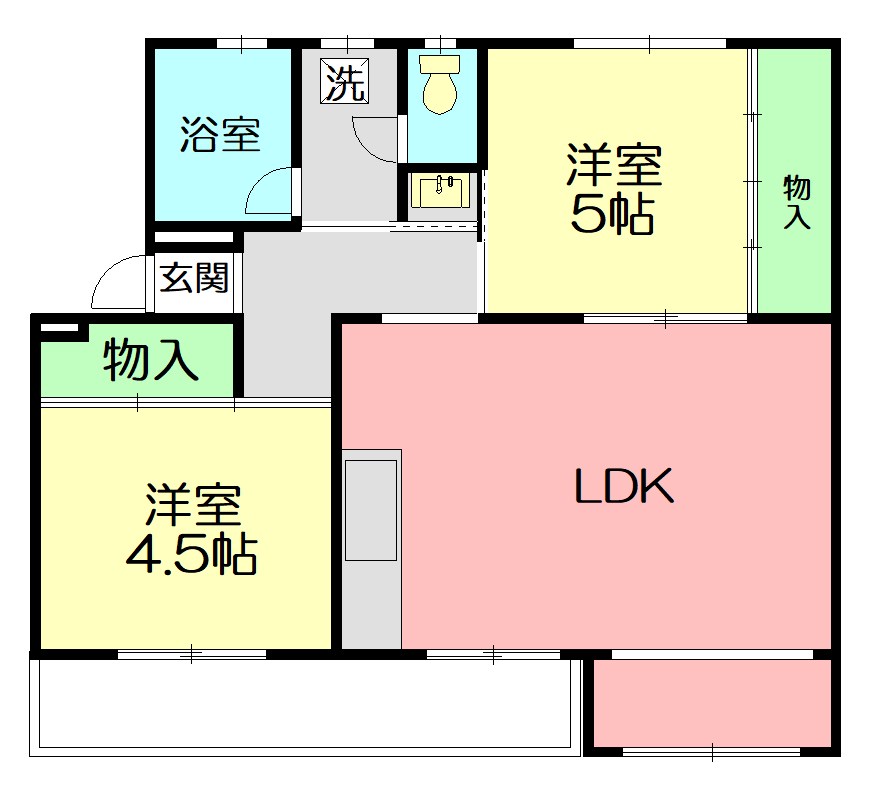 辻堂団地３－５号棟 505号室 間取り