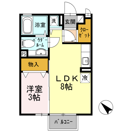 シャトレーあしがら 202号室 間取り