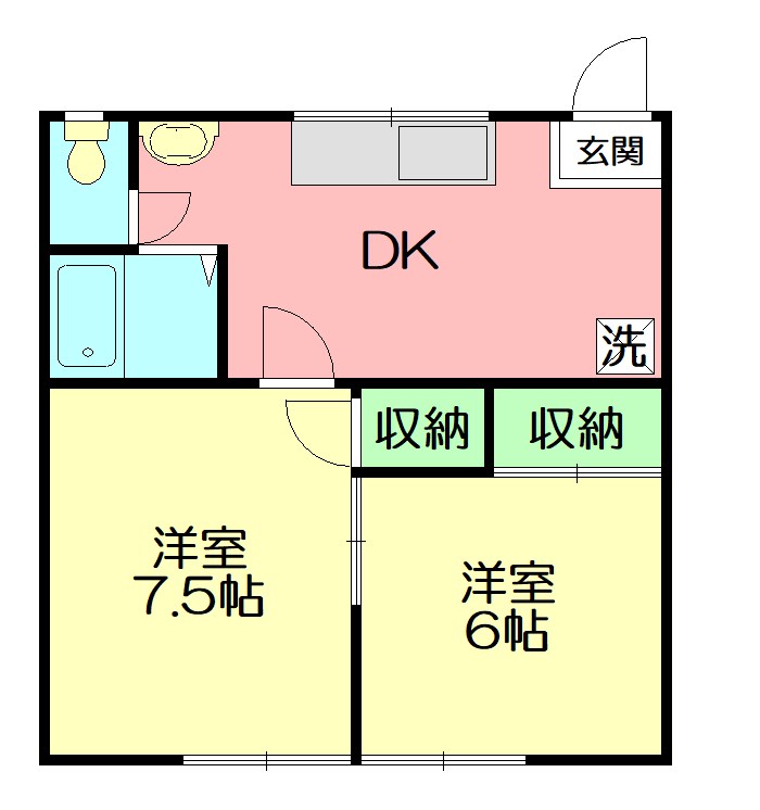 清水ハイツ 105号室 間取り
